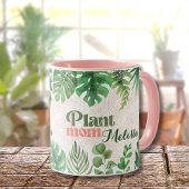 Mug Moderne Vert Botanique Feuille Plante Maman