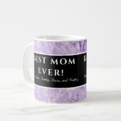 Mug Moderne violet "Meilleure maman jamais" Mère Appré (Devant gauche)