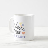 Mug Moderne | Vous Êtes Important Moderne Personnalisé (Devant gauche)