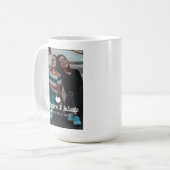 Mug Moderne White Heart Meilleur Ami Photo (Devant gauche)