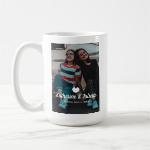 Mug Moderne White Heart Meilleur Ami Photo