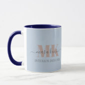 Mug Modert Mocha Mousse Monogram Bleu Poussiéreux (Gauche)