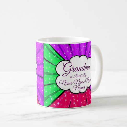 Mug Modifier Ajouter Des Noms Grand-Mère Est Aimée Par (Devant droit)