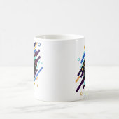 Mug Modifier en une initiale sur peinture bleue - R S (Centre)
