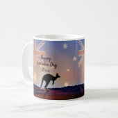 Mug Modifier le drapeau texte Kangaroo Australia Day (Devant gauche)