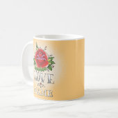 Mug Modifier le nom Ajouter du texte Rose rouge Tattoo (Devant gauche)