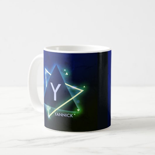Mug Modifier le nom d'ajout initial Angle d'espace ble (Devant gauche)
