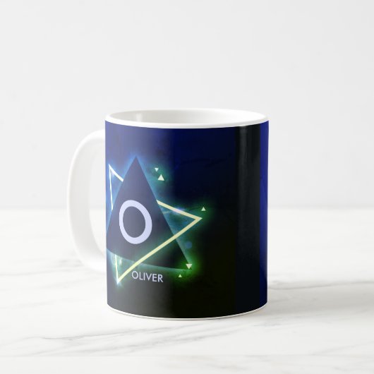 Mug Modifier le nom d'ajout initial Angle d'espace ble (Devant gauche)