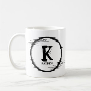 Mug Modifier le nom d'ajout initial Cercle déformé I J