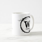 Mug Modifier le nom d'ajout initial Cercle dérangé U V (Devant droit)
