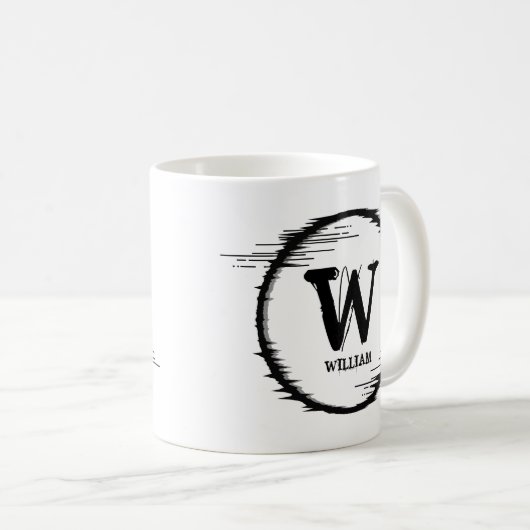 Mug Modifier le nom d'ajout initial Cercle dérangé U V (Devant droit)