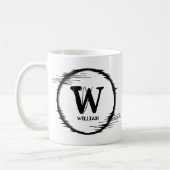 Mug Modifier le nom d'ajout initial Cercle dérangé U V (Gauche)