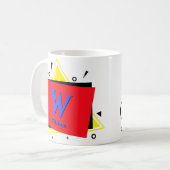 Mug Modifier le nom d'ajout initial Couches géométriqu (Devant gauche)