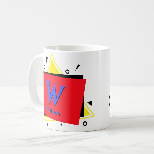 Mug Modifier le nom d'ajout initial Couches géométriqu (Devant gauche)