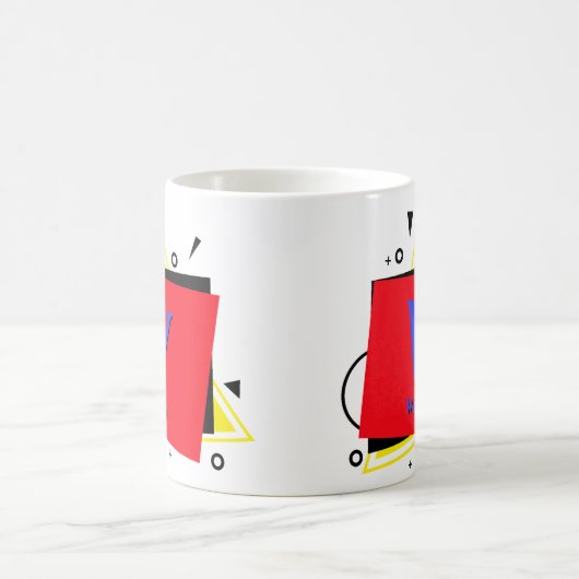 Mug Modifier le nom d'ajout initial Couches géométriqu (Centre)