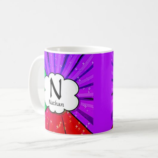 Mug Modifier le nom d'ajout initial, Pop Art Cloud - M (Devant gauche)