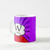 Mug Modifier le nom d'ajout initial, Pop Art Cloud - W (Devant gauche)