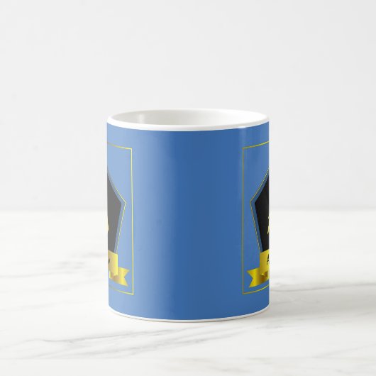 Mug Modifier le nom d'ajout initial, ruban bouclier - (Centre)