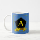 Mug Modifier le nom d'ajout initial, ruban bouclier - (Gauche)