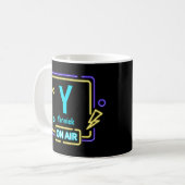 Mug Modifier Le Nom Initial Ajouter Le Nom Bleu Jaune (Devant gauche)