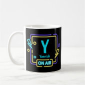 Mug Modifier Le Nom Initial Ajouter Le Nom Bleu Jaune  (Gauche)