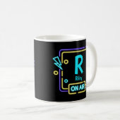 Mug Modifier Le Nom Initial Ajouter Le Nom Bleu Jaune  (Devant droit)