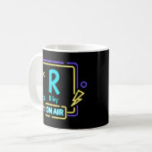 Mug Modifier Le Nom Initial Ajouter Le Nom Bleu Jaune  (Devant gauche)