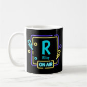 Mug Modifier Le Nom Initial Ajouter Le Nom Bleu Jaune  (Gauche)
