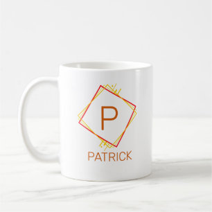 Mug Modifier le nom initial Ajouter le nom Carré rouge