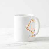 Mug Modifier le nom initial Ajouter le nom Carrés roug (Devant droit)