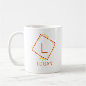 Mug Modifier le nom initial Ajouter le nom Carrés roug (Gauche)