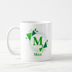 Mug Modifier le nom initial Ajouter le nom Cercle blan