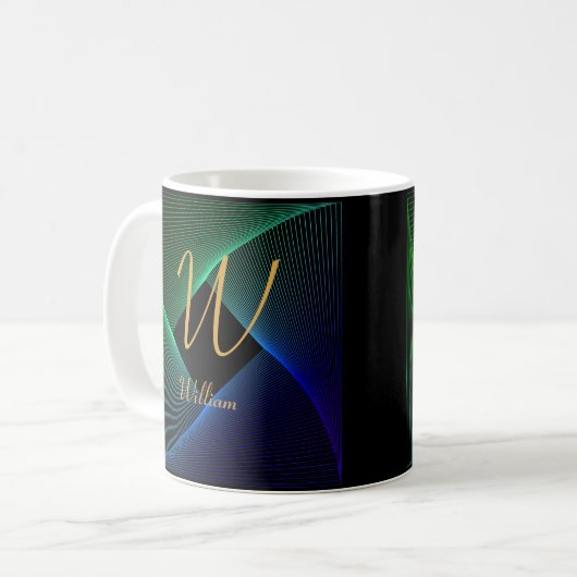 Mug Modifier le nom initial Ajouter le nom Green Blue  (Devant gauche)
