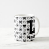 Mug Modifier le nom initial Ajouter le nom H I J K L M (Devant droit)