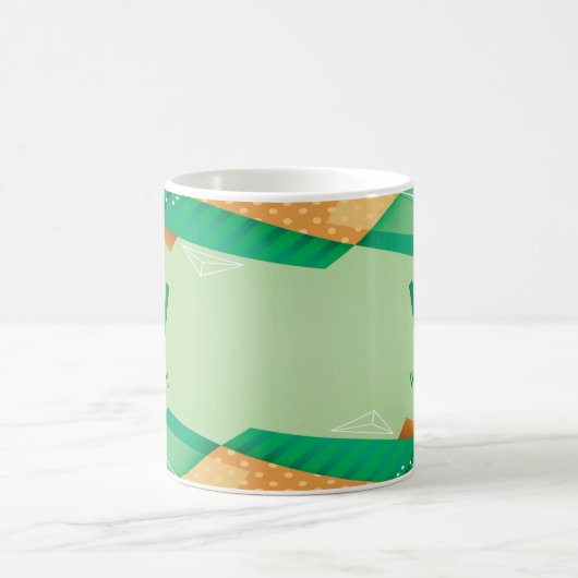 Mug Modifier le nom initial Ajouter le nom vert géomét (Centre)
