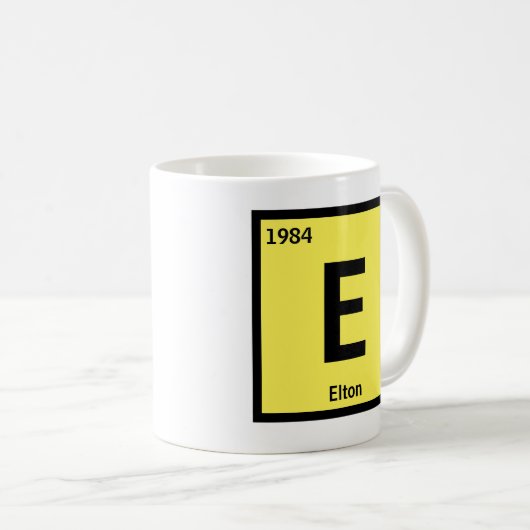 Mug Modifier le nom initial Année Périodique Tableau E (Devant droit)