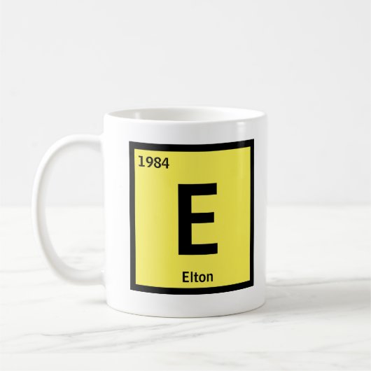 Mug Modifier le nom initial Année Périodique Tableau E (Gauche)