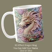 Mug Modifier le nom, Soft Pastels 3D Effet Dragon