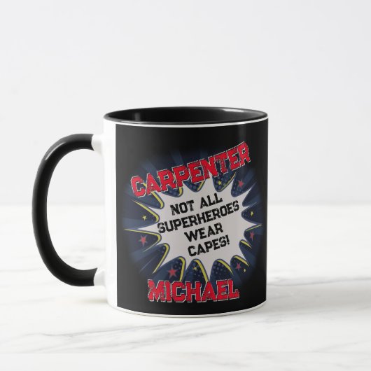 Mug Modifier le nom Texte, CARPENTER, pas tous les sup (Gauche)