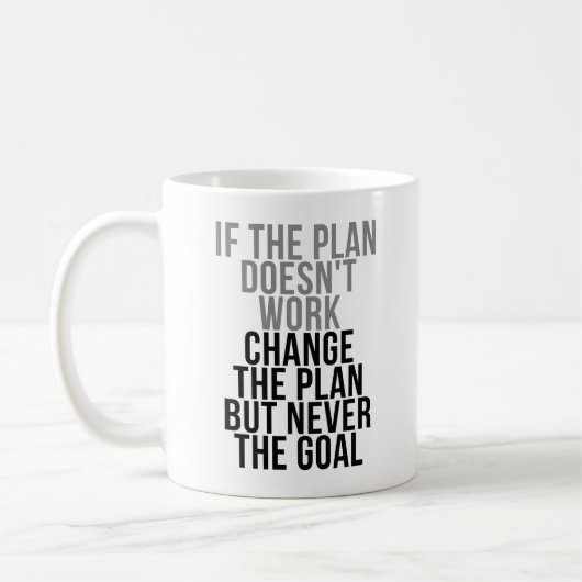 Mug Modifier Le Plan Mais Jamais L'Objectif (Gauche)