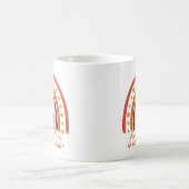 Mug Modifier le texte Ajouter le nom Boho Rainbow Hear (Centre)