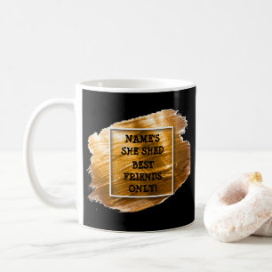 Mug Modifier le texte Ajouter le nom Elle Shed Gold Br