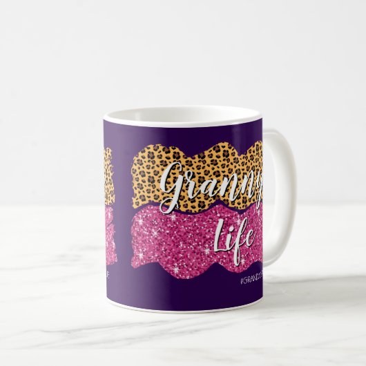 Mug Modifier le texte Ajouter le nom #GrandmaLife Gran (Devant droit)