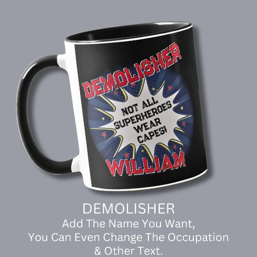 Mug Modifier le texte, DÉMOLISER pas tous les super-hé