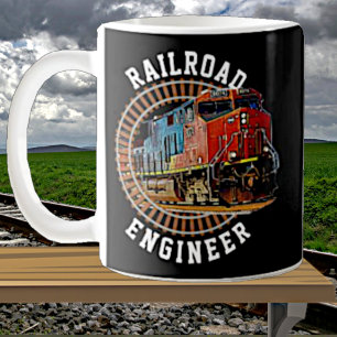 Mug Modifier le texte Ingénieur ferroviaire Locomotive