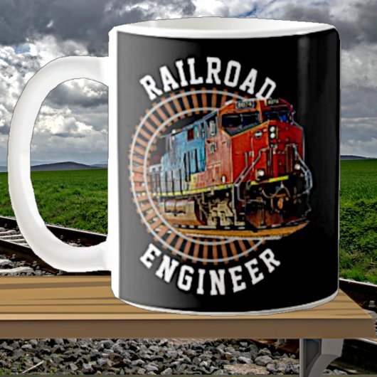 Mug Modifier le texte Ingénieur ferroviaire Locomotive