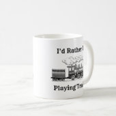 Mug Modifier le texte Je préfère jouer Trains Railroad (Devant droit)