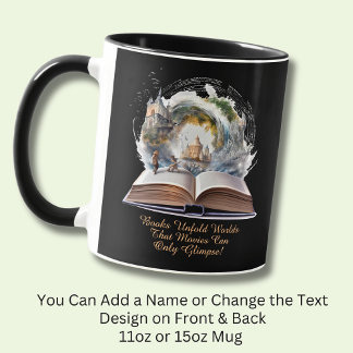 Mug Modifier le texte, les livres déplier les mondes F