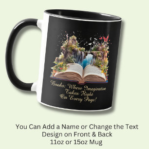 Mug Modifier le texte, les livres où l'imagination pre