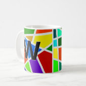 Mug Modifier les triangles géométriques initiaux V W X (Devant gauche)